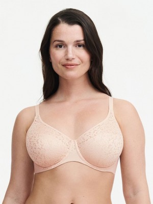 Beige Pink Chantelle Norah Comfort Underwire Women Bras | ZXA592MC