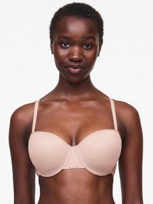Beige Rose Chantelle Bare Essential Custom Fit Women T-Shirt Bra | NMV6332GI