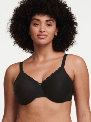 Black Chantelle C Comfort Seamless Underwire Women Unlined Bra | WPR1347CH