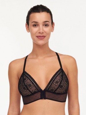 Black Chantelle Prisca Wireless Women Bras | YEE9388HQ