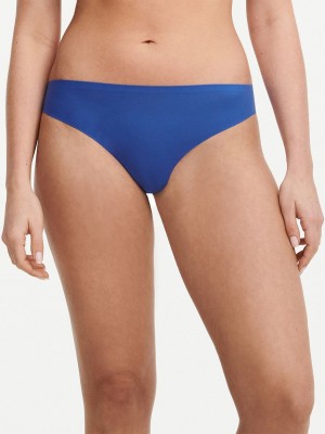Blue Chantelle SoftStretch Women Thong Panty | HNX9552RQ