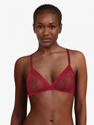 Red Chantelle Tailor Wireless Triangle Women Bras | PFM8973EX