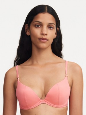 Rose Pink Chantelle Celestial Push-Up Swim Women Bikini Tops | AIS24XO