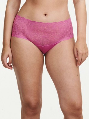 Rose Pink Chantelle SoftStretch Lace Women Briefs | VJE9515YM