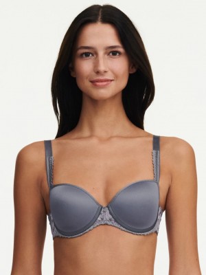 Silver Multicolor Chantelle Bold Curve Custom Fit Women T-Shirt Bra | RIU7783MV