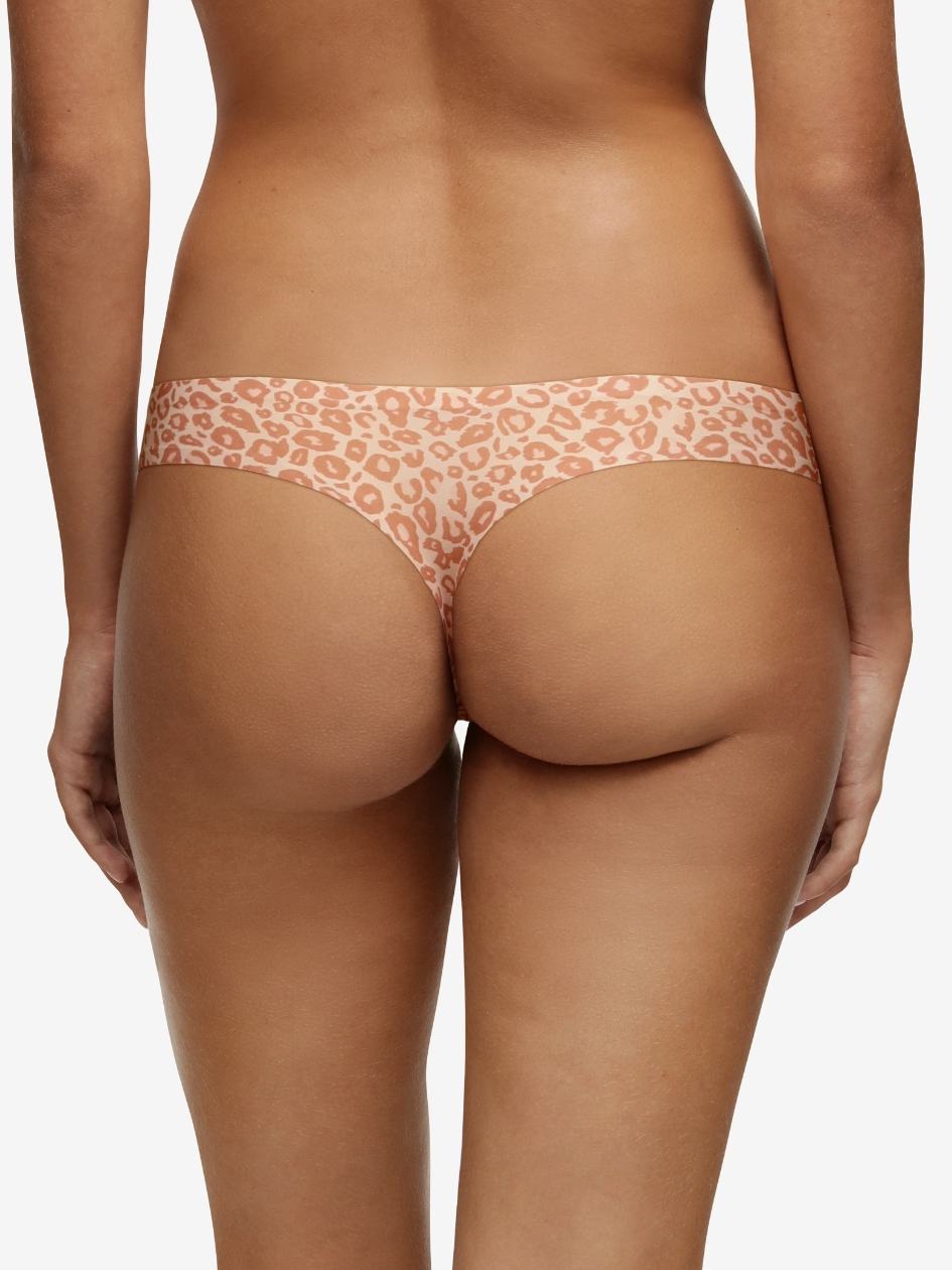 Beige Leopard Chantelle SoftStretch Women Thong Panty | EJU6139MB