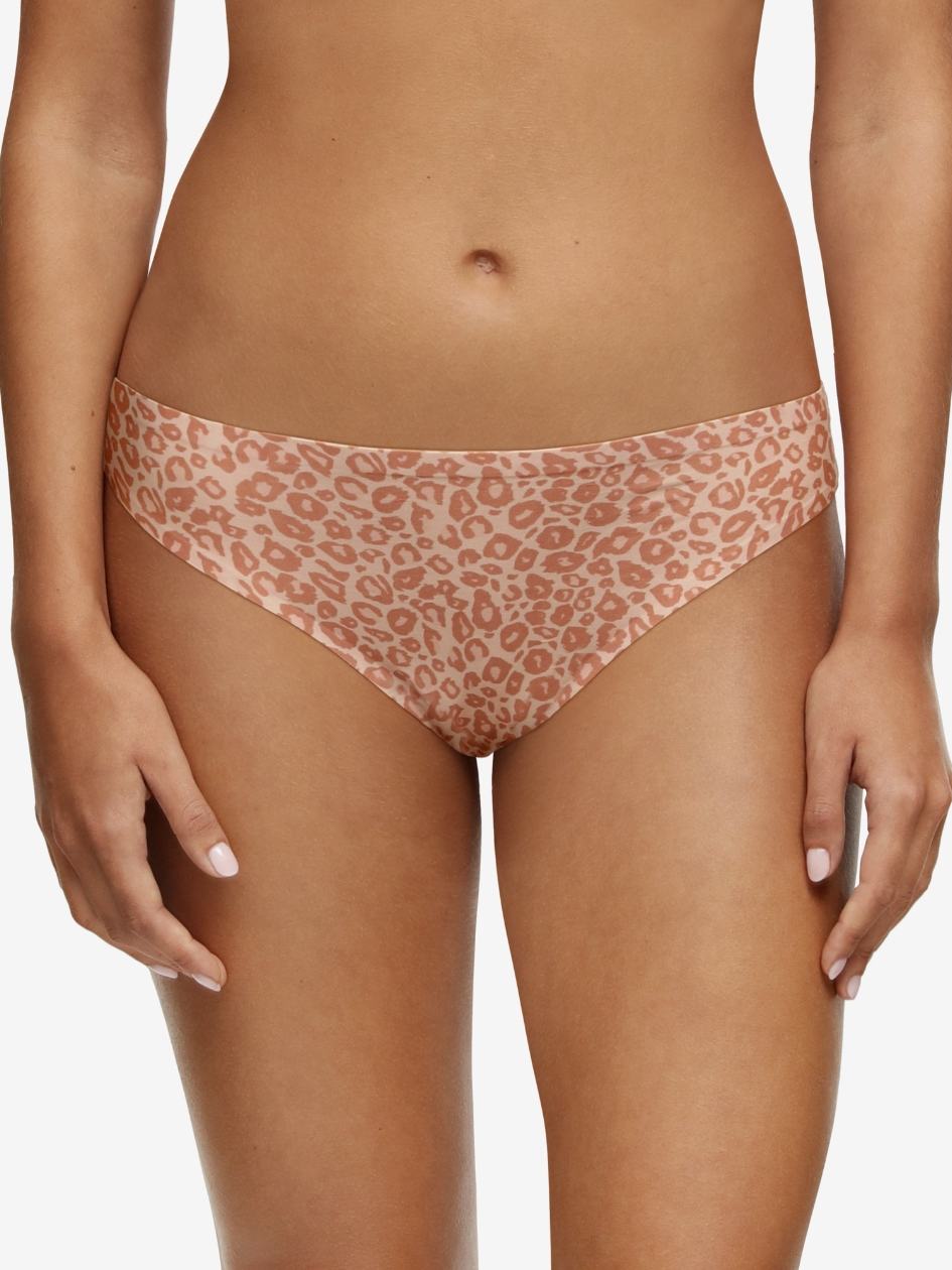 Beige Leopard Chantelle SoftStretch Women Thong Panty | EJU6139MB