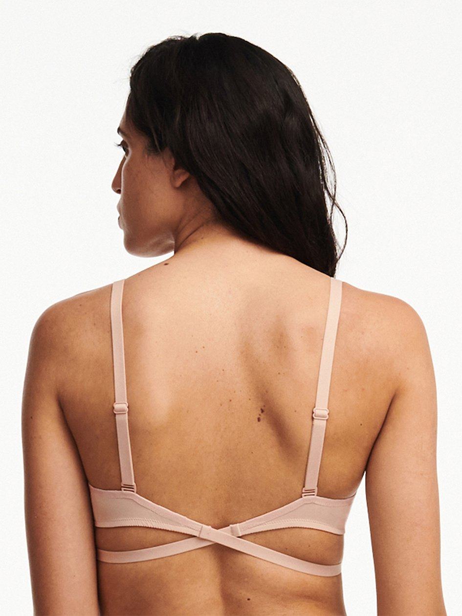Beige Pink Chantelle Open Back Multi-Way Plunge Women T-Shirt Bra | MHM4115HB