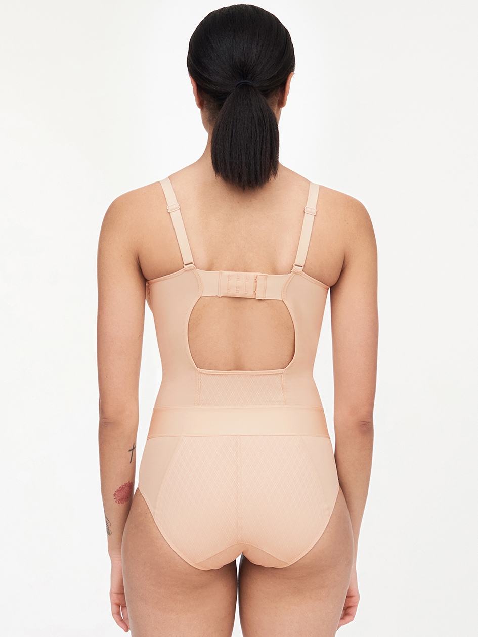 Beige Pink Chantelle Smooth Lines Shaping Women Bodysuit | VJD6556SW