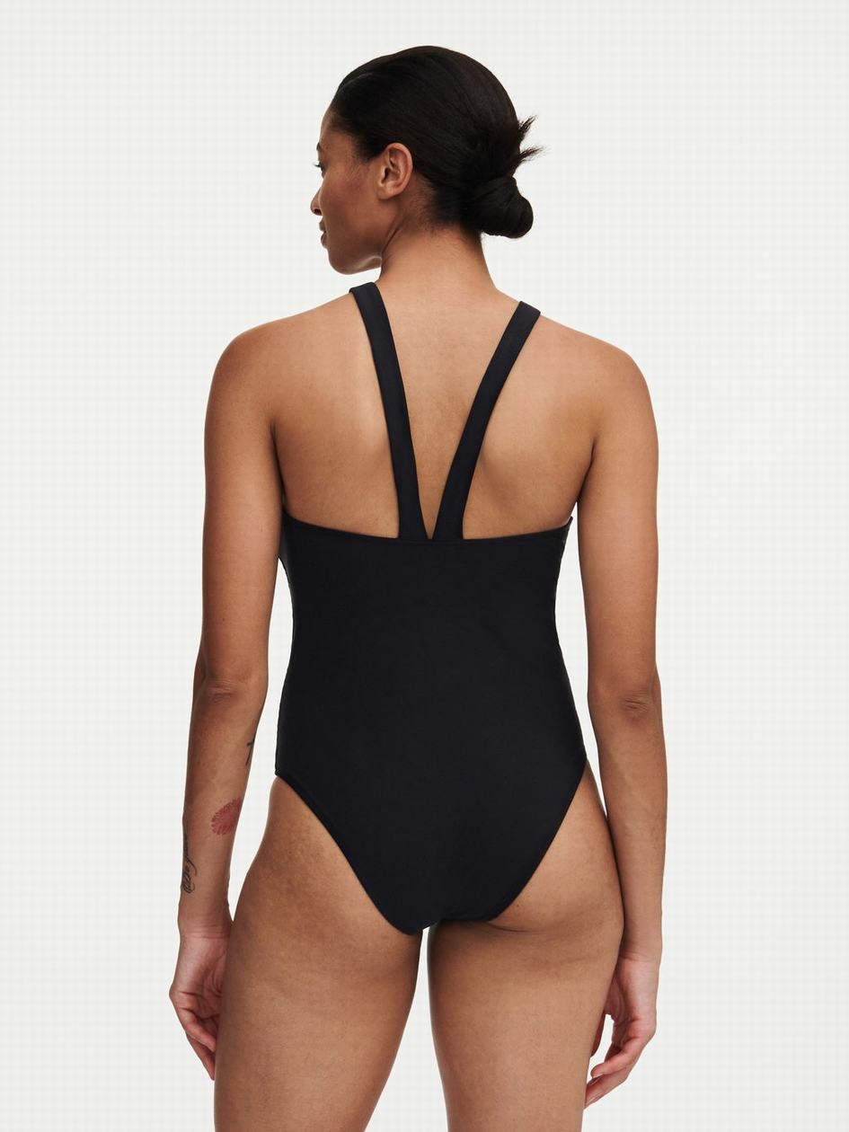 Black Chantelle Glow Wireless Women Swimsuits | ZUF4968QC