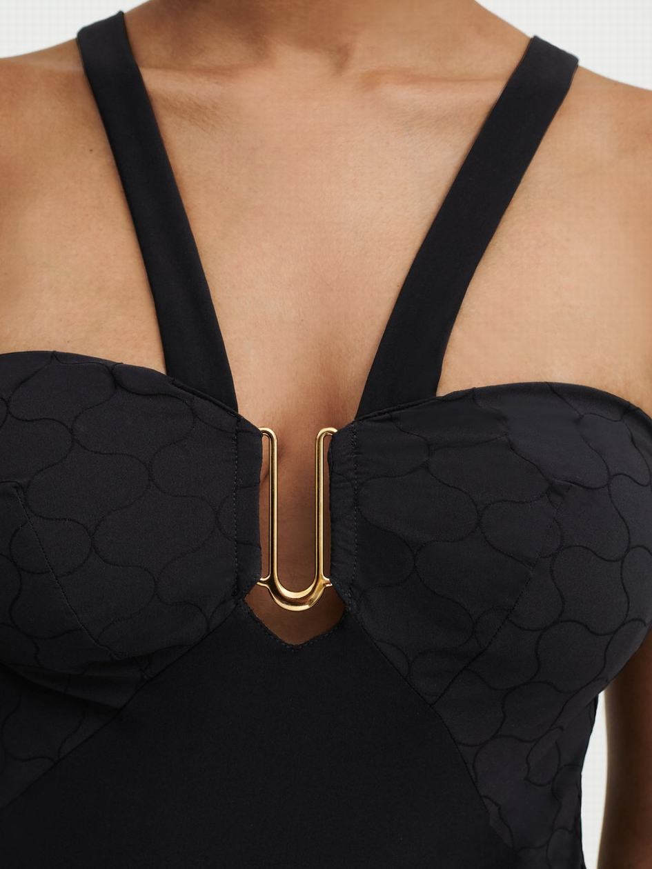 Black Chantelle Glow Wireless Women Swimsuits | ZUF4968QC