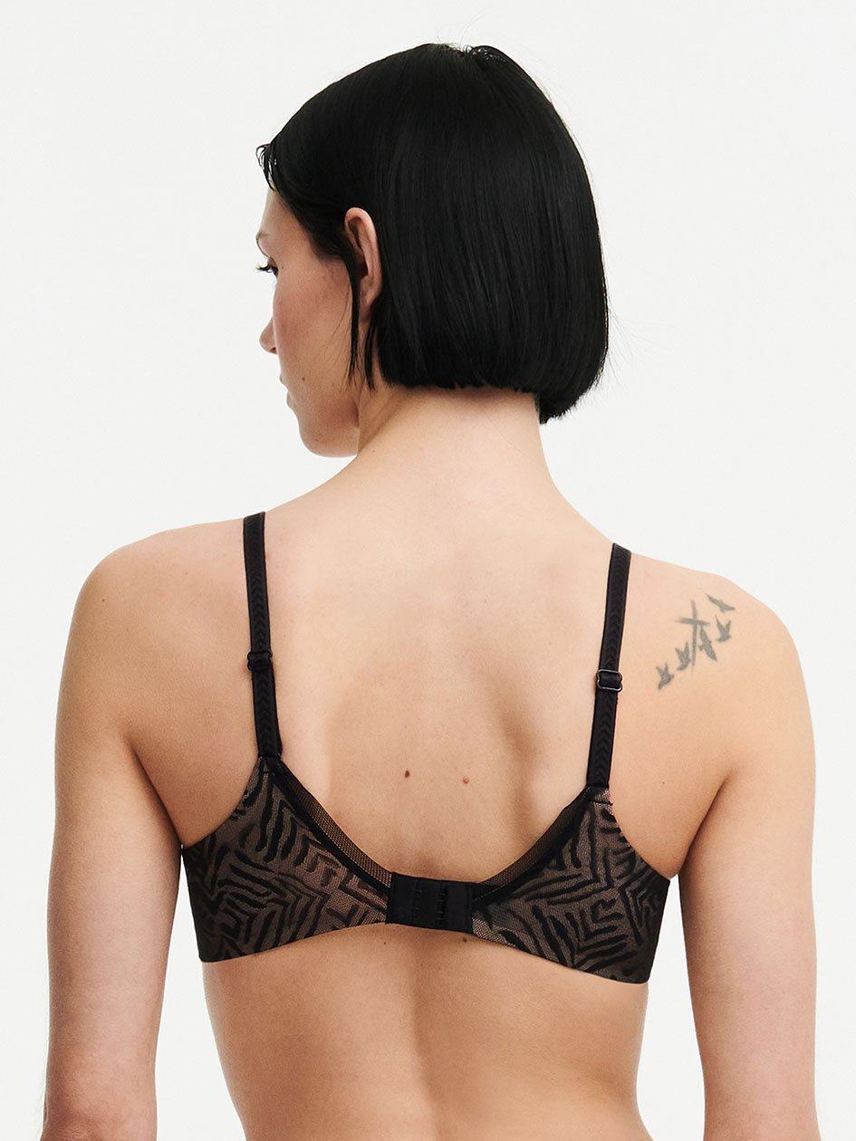 Black Chantelle Graphic Allure Sheer Underwire Women Unlined Bra | HRX7791OH