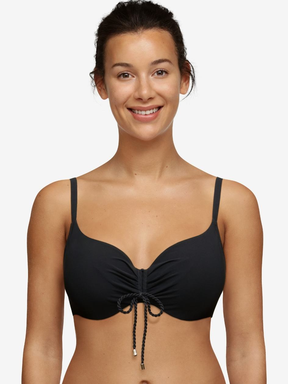 Black Chantelle Inspire Full Coverage Underwire Swim Women Bikini Tops | TCU6728LC