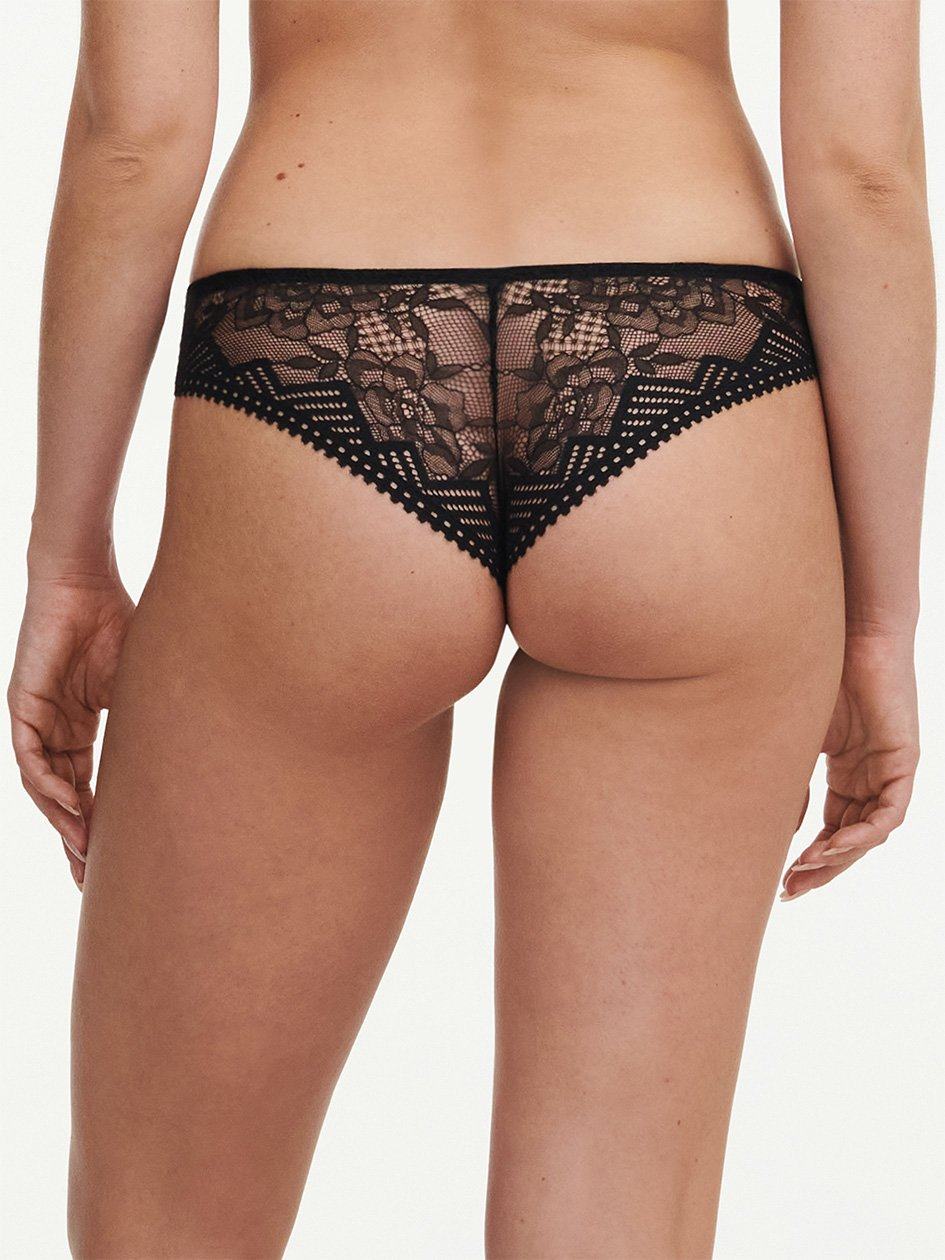 Black Chantelle Origins Lace Women Thong Panty | YDM5337BJ