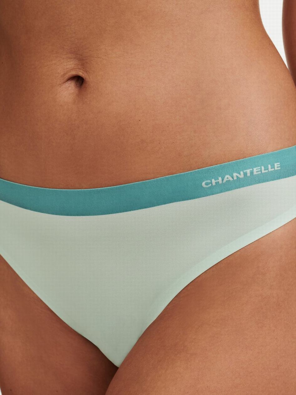 Green Chantelle SoftStretch Women Thong Panty | MPN4673CR