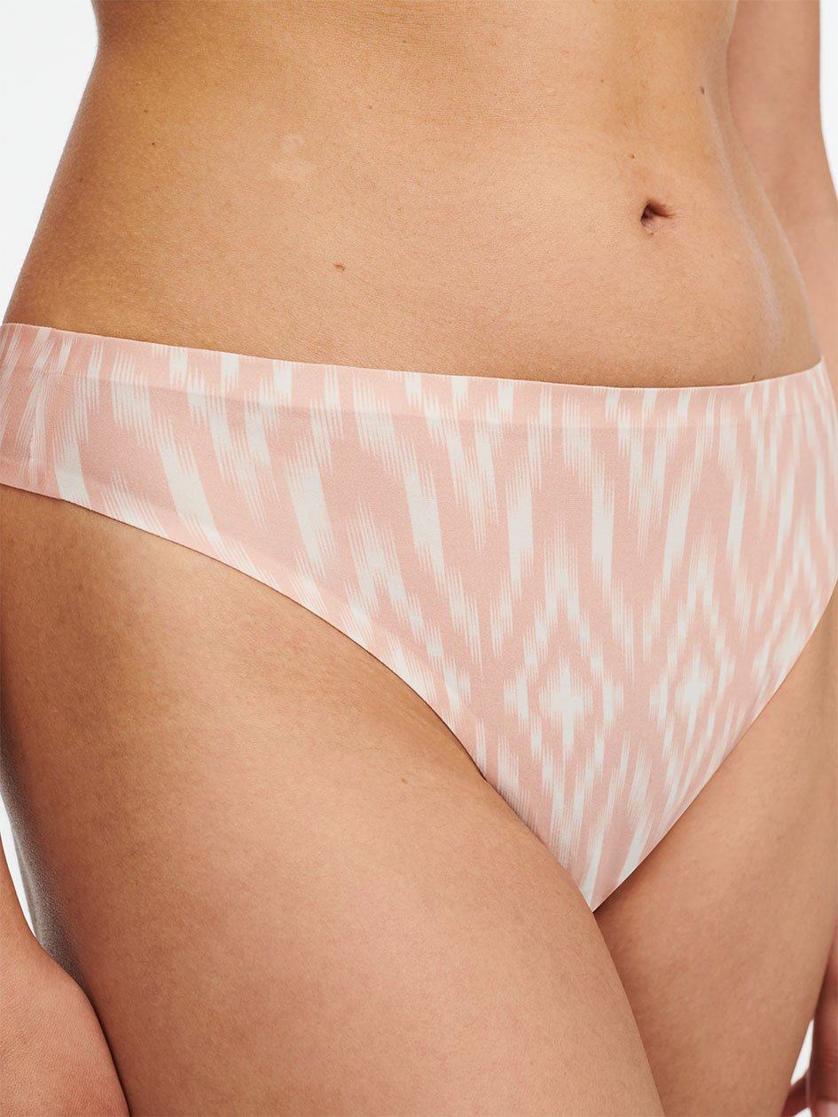 Pink White Chantelle SoftStretch Women Thong Panty | VLR7898OP