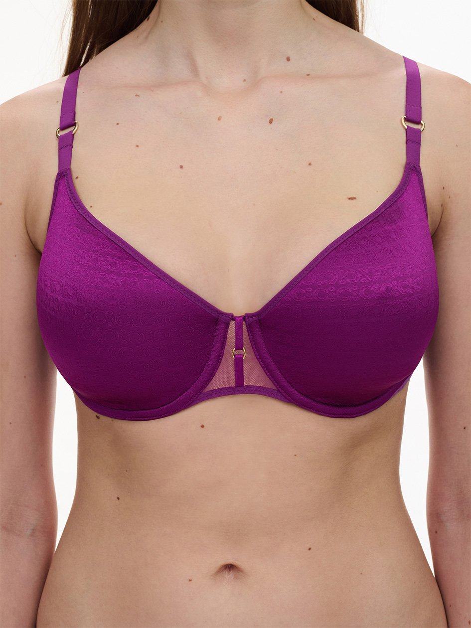 Purple Chantelle Monogram Smooth Lightweight Women T-Shirt Bra | NSS2385ZW