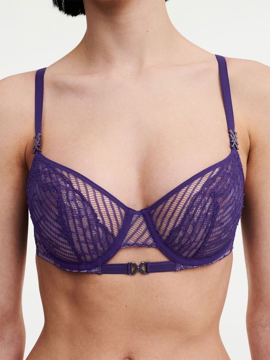 Purple Chantelle tXture Demi Women Bras | KOV597YF