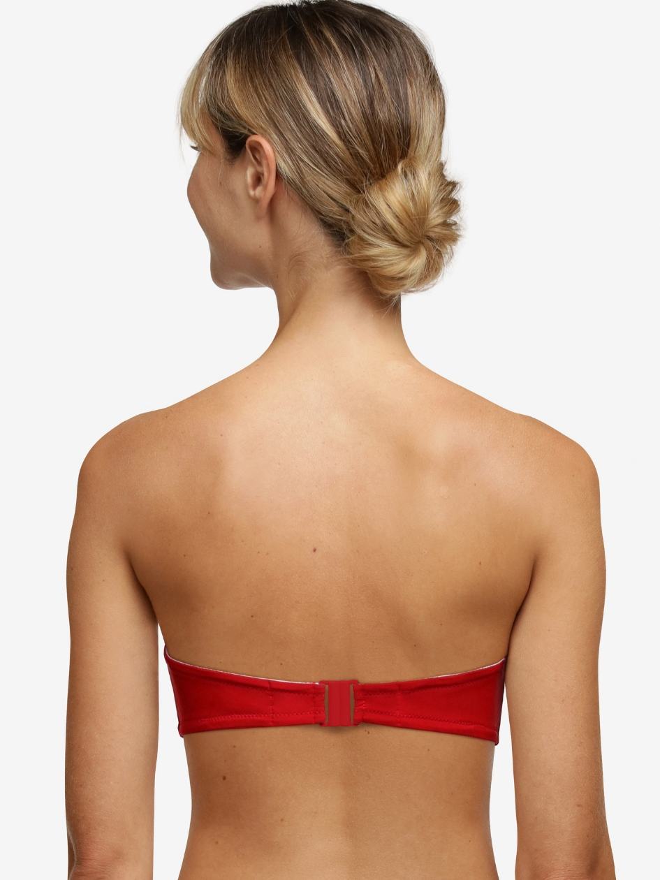 Red Chantelle Inspire Bandeau Swim Women Bikini Tops | WXX7411QI