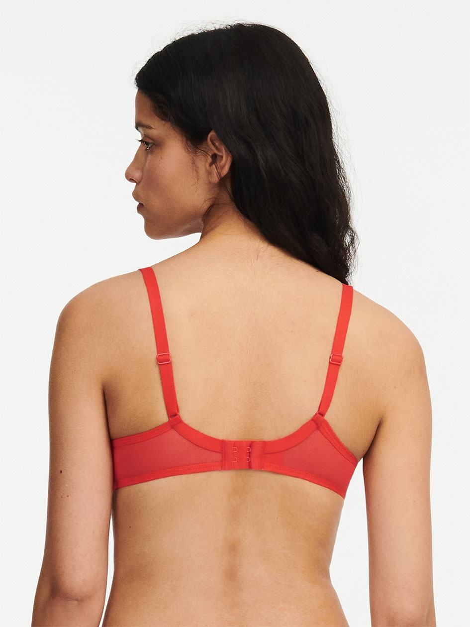 Red Chantelle Ondine Lace Plunge Contour Women Bras | IJU9352FX