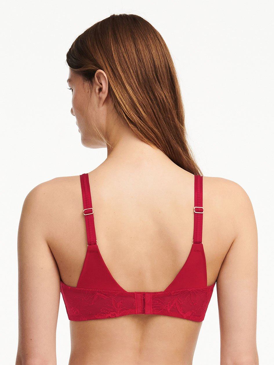 Red Chantelle Orchids Wireless Triangle Women Bras | NKP6359WX