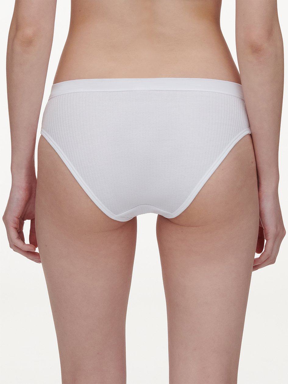 White Chantelle Cotton Comfort Hi-Cut Women Briefs | DIG5847JZ