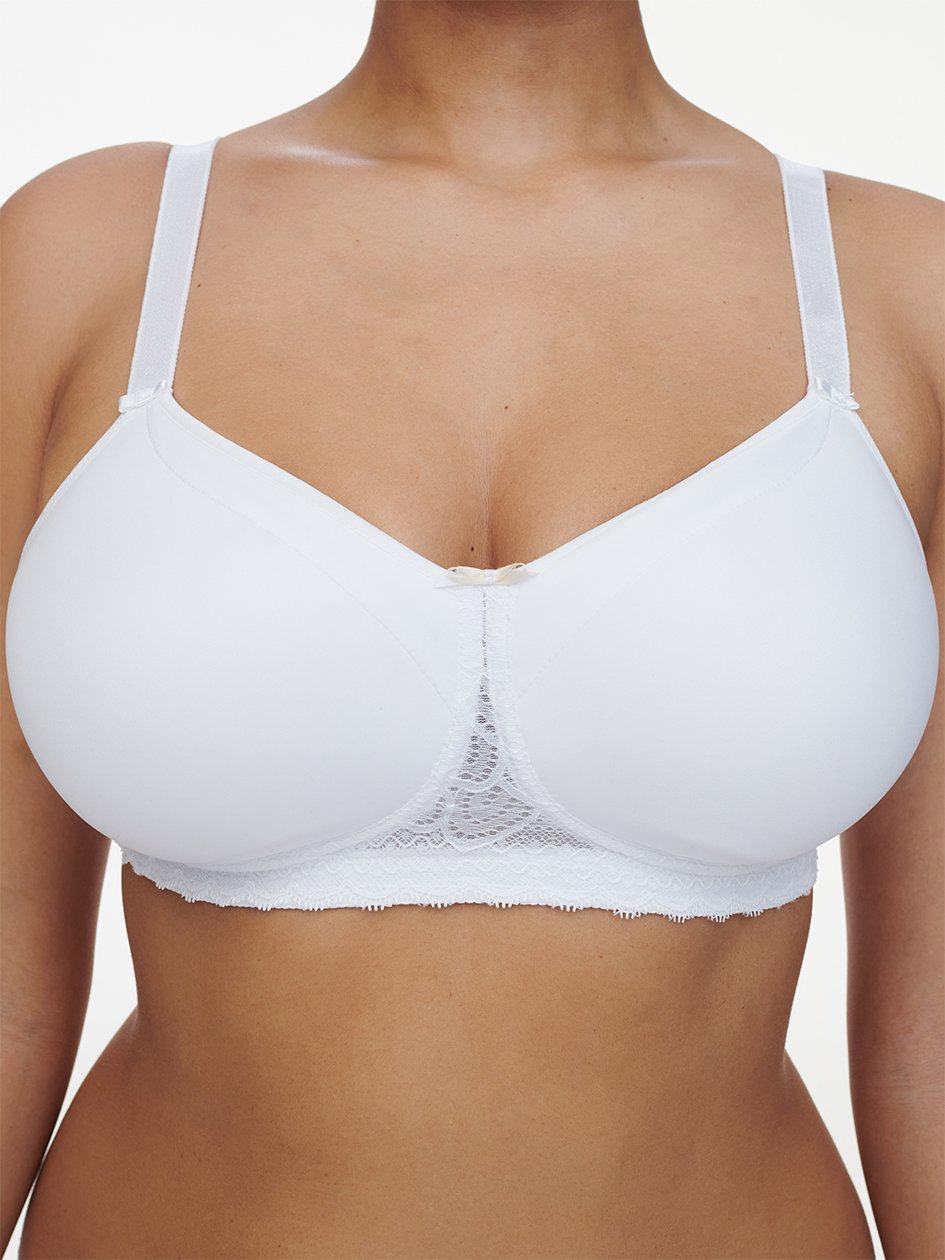 White Chantelle Merci Custom Fit Wireless with Pocket Women Bras | FMJ1445JV