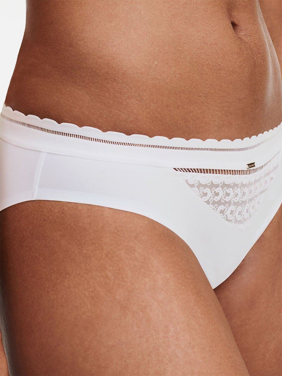 White Chantelle Monogram Women Bikini Bottoms | IAE7156FB