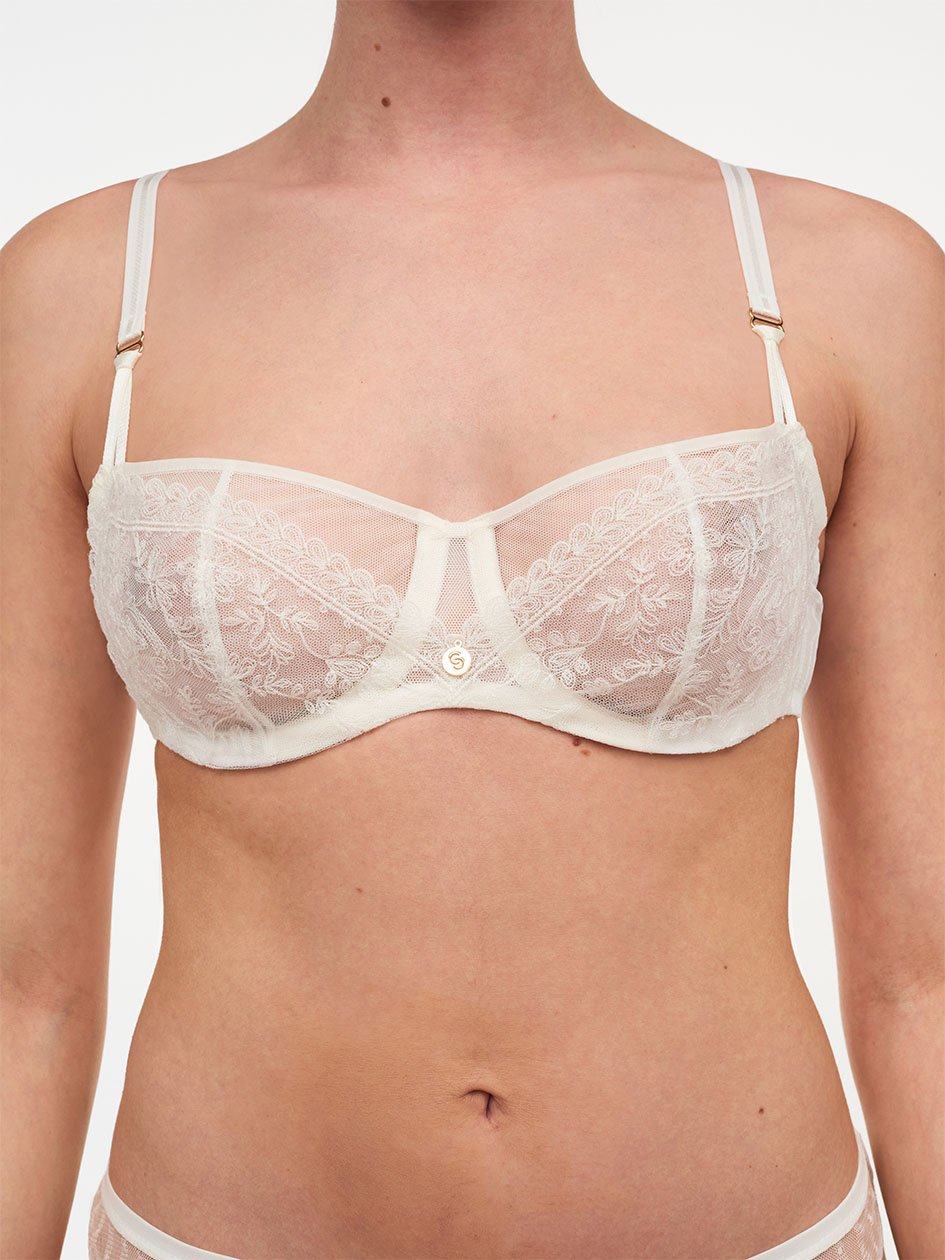 White Chantelle New Romance Lace Underwire Demi Women Bras | AYS550XS