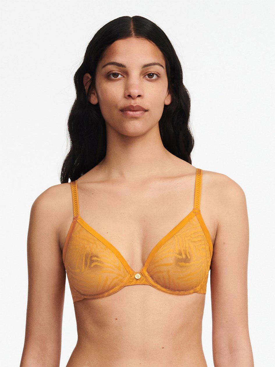 Yellow Chantelle Graphic Allure Sheer Underwire Women Unlined Bra | YZA624UD